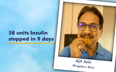 Ajit's 58 insulin stopped in 9 days