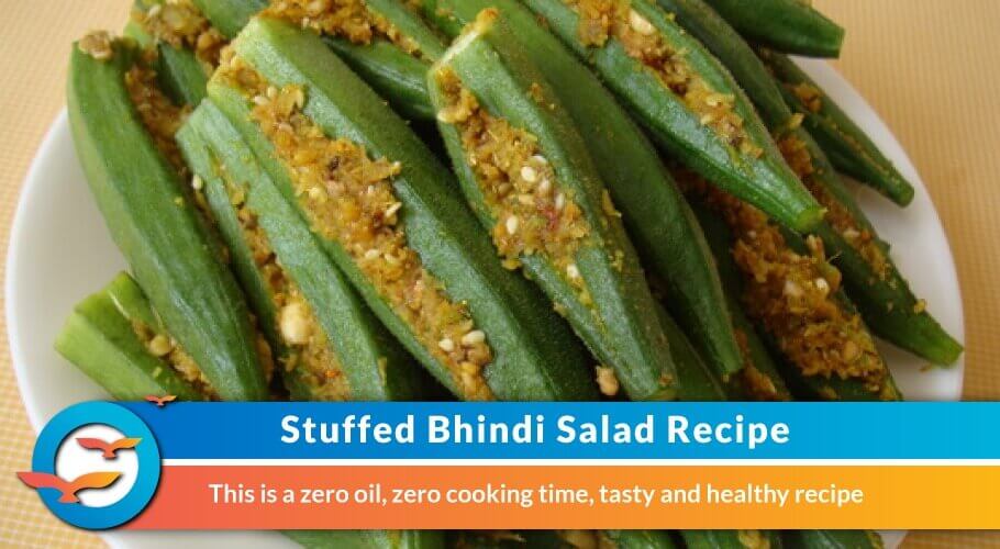 Stuffed Bhindi Salad Recipe 