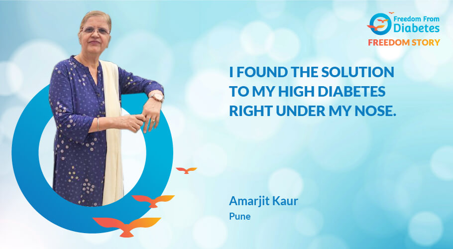 Amrjeet Kaur diabetes reversal success story