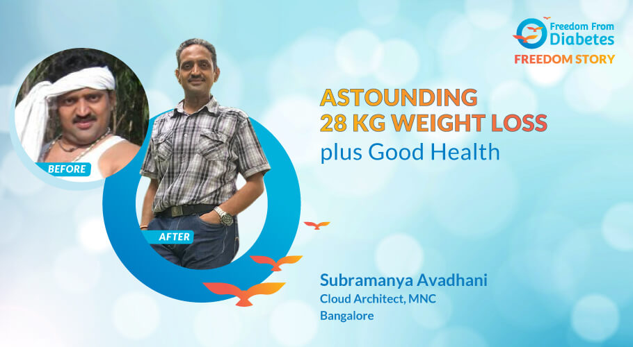 Weight Loss Success Story of Mr. Subramanya