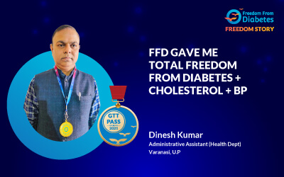 diabetes reversal success story of Dinesh kumar