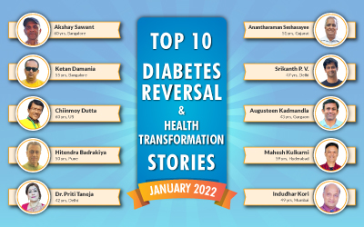 January 2022: Top 10 Diabetes Reversal and Health Transformation Stories