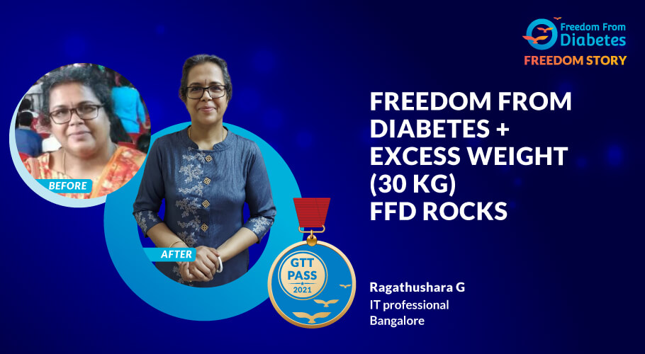 Ragathushara G Reversed Diabetes and Loss 30 kg Excess Weight as a Bonus