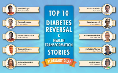 February 2022: Top 10 Diabetes Reversal and Health Transformation Stories