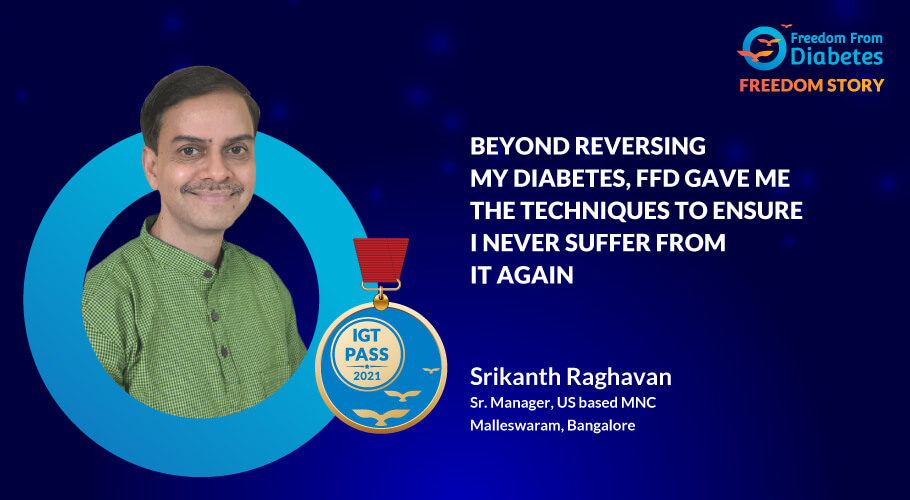 Beyond reversing my diabetes, FFD gave me the techniques to ensure I never suffer from it again