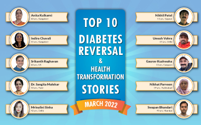 March 2022: Top 10 Diabetes Reversal and Health Transformation Stories