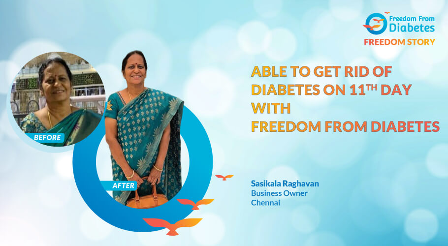 Able to get rid of diabetes on 11th day