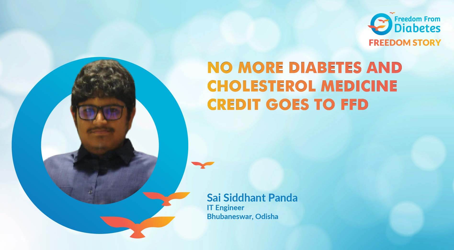 No more diabetes and cholesterol medicine all credit goes to FFD