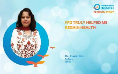 Dr. Jonali Devi, 49 Years, Professor, Jammu, India, Frozen shoulder resolved, Back pain resolved, Weight loss 14 kg