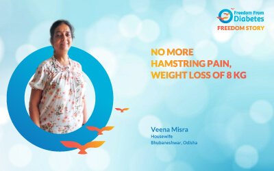 Veena Misra, 65 Years, Bhubaneshwar, Odisha, Housewife, hamstring pain, weight loss of 8 kg