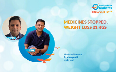 Medicines stopped, weight loss 21 kg