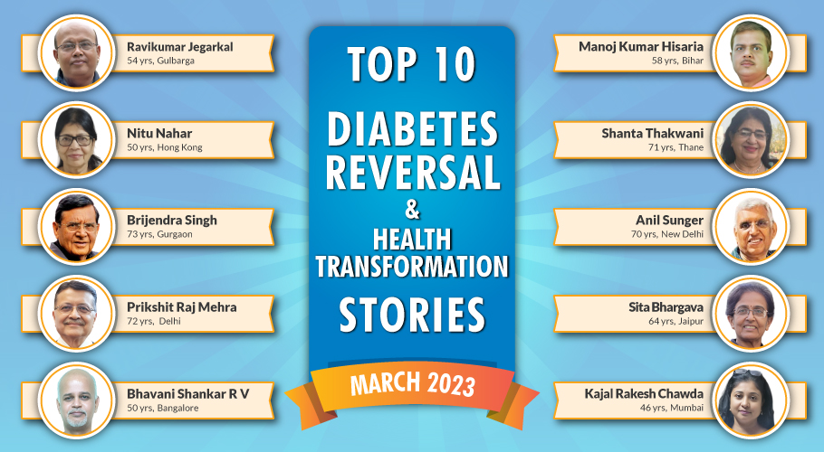 Mar 23: Top 10 Diabetes Reversal- Health Transformation Stories