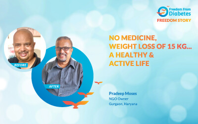 No medicine, weight loss of 15 kg... a healthy and active life
