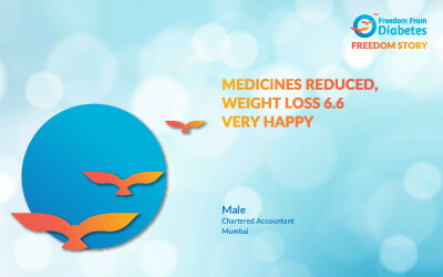 Medicines reduced, weight loss 6.6 - very happy