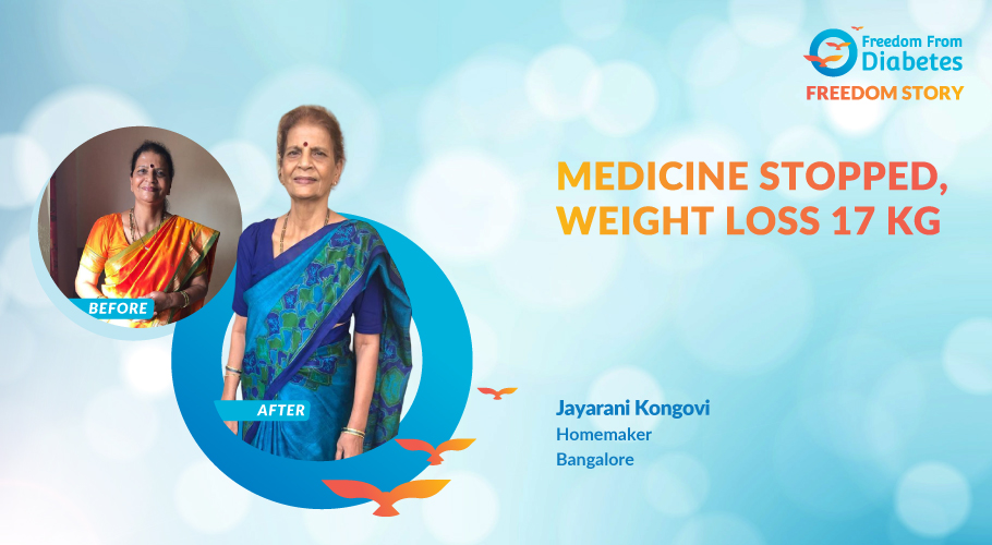 A top diabetes reversal story from Bangalore