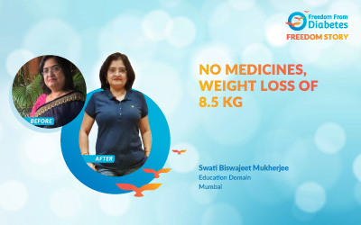 No medicines, weight loss of 8.5 kg