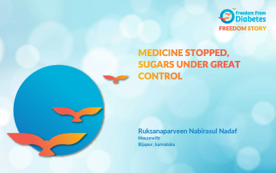 Medicine stopped, sugars under great control