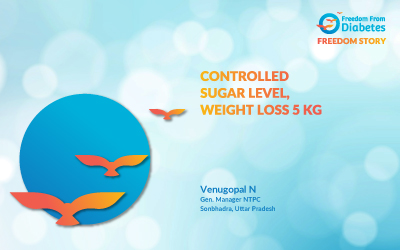 Controlled sugar level, weight loss 5 kg