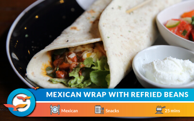 Mexican Wrap With Refried Beans Recipe