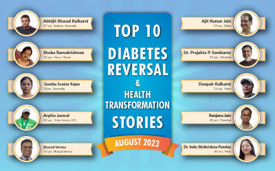 August 23 : Top 10 Diabetes Reversal- Health Transformation Stories
