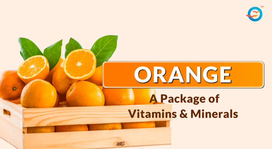 Orange A package of Vitamins and Minerals