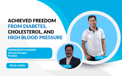 Achieved freedom from Diabetes, Cholesterol, and High Blood Pressure