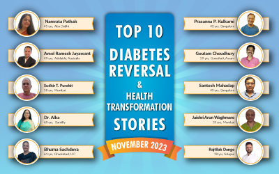 November 23 : Top 10 Diabetes Reversal- Health Transformation Stories