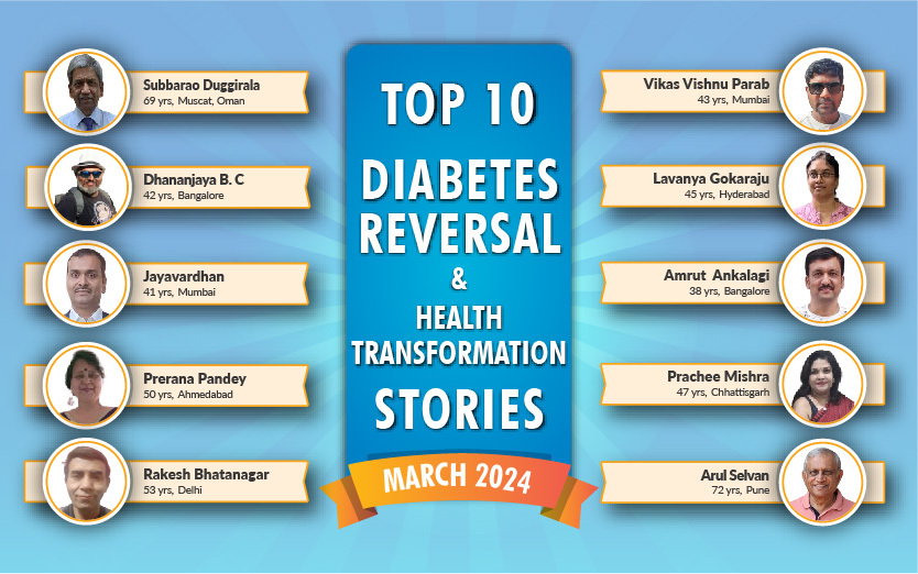 March 24 : Top 10 Diabetes Reversal- Health Transformation Stories