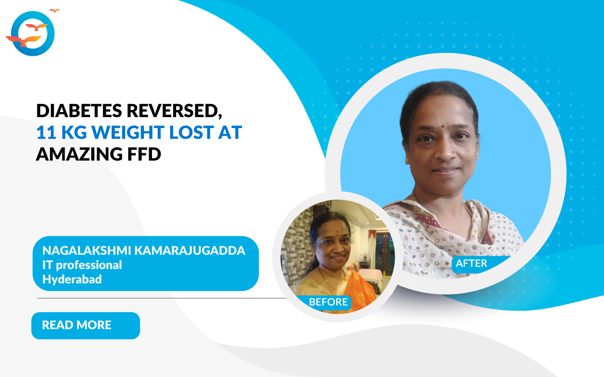 Diabetes Reversed, 11 kg Weight Lost at Amazing FFD