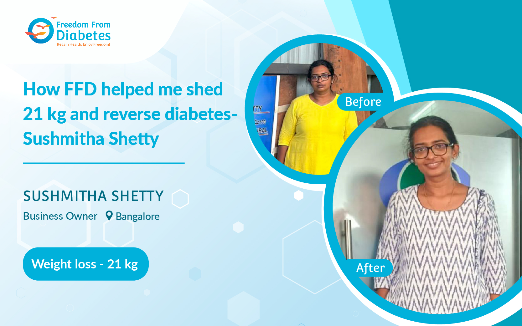 How FFD helped me shed 21 kg and reverse diabetes  - Sushmitha Shetty