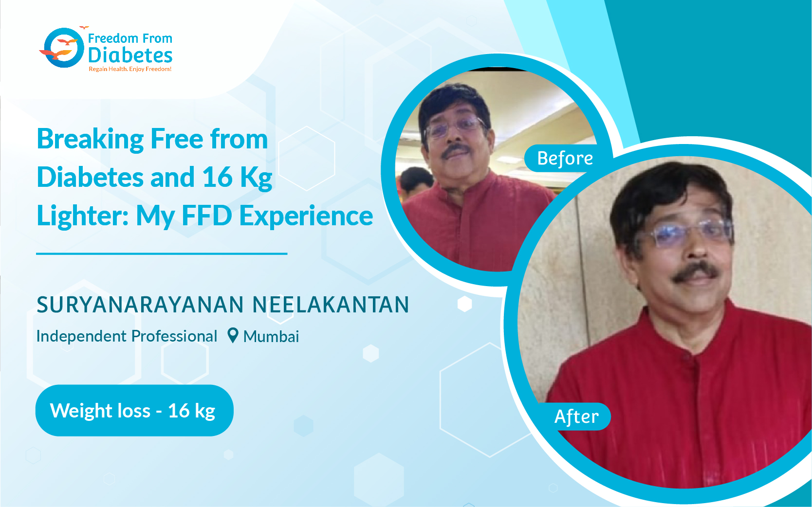 Breaking Free from Diabetes and 16 Kg Lighter: My FFD Experience