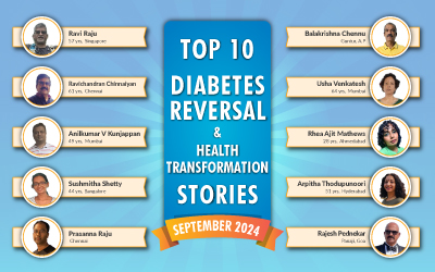 September 24 : Top 10 Diabetes Reversal- Health Transformation Stories