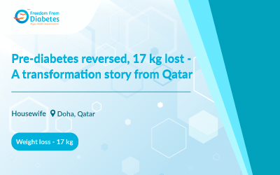 Pre-diabetes reversed, 17 kg lost - A transformation story from Qatar