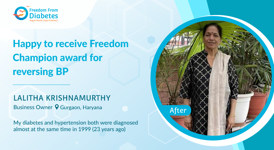 FFD helped me reverse 23 years of hypertension - Lalitha