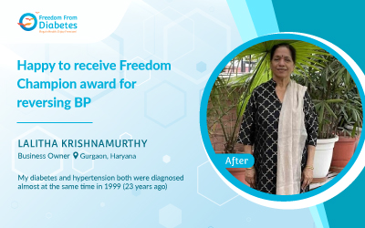 Happy to receive Freedom Champion award for reversing BP