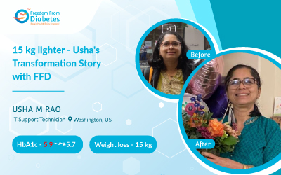 15 kg lighter - Usha's Transformation Story with FFD