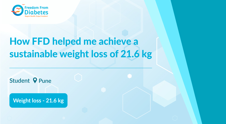 An incredible 21.6 kg weight loss story