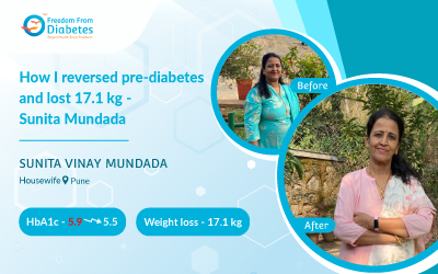 How I reversed pre-diabetes and lost 17.1 kg - Sunita Mundada