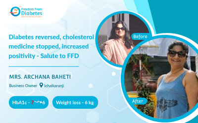 Diabetes reversed, cholesterol medicine stopped, increased positivity - Salute to FFD