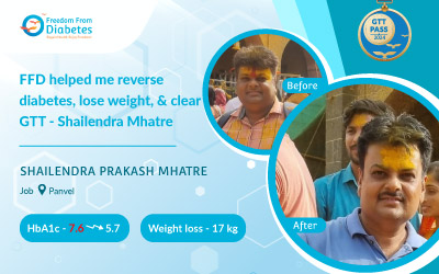 FFD helped me reverse diabetes, lose weight, and clear GTT - Shailendra Mhatre