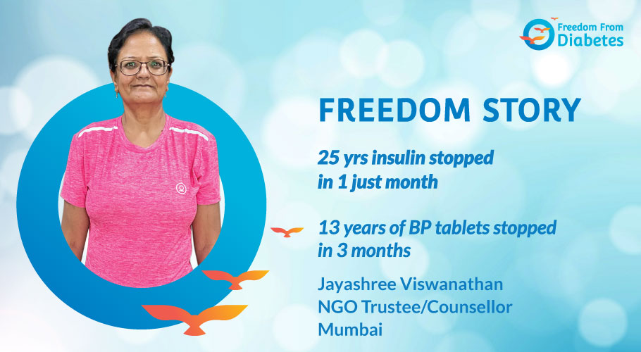 Diabetes Reversal Success Story of Mrs, Jayashree