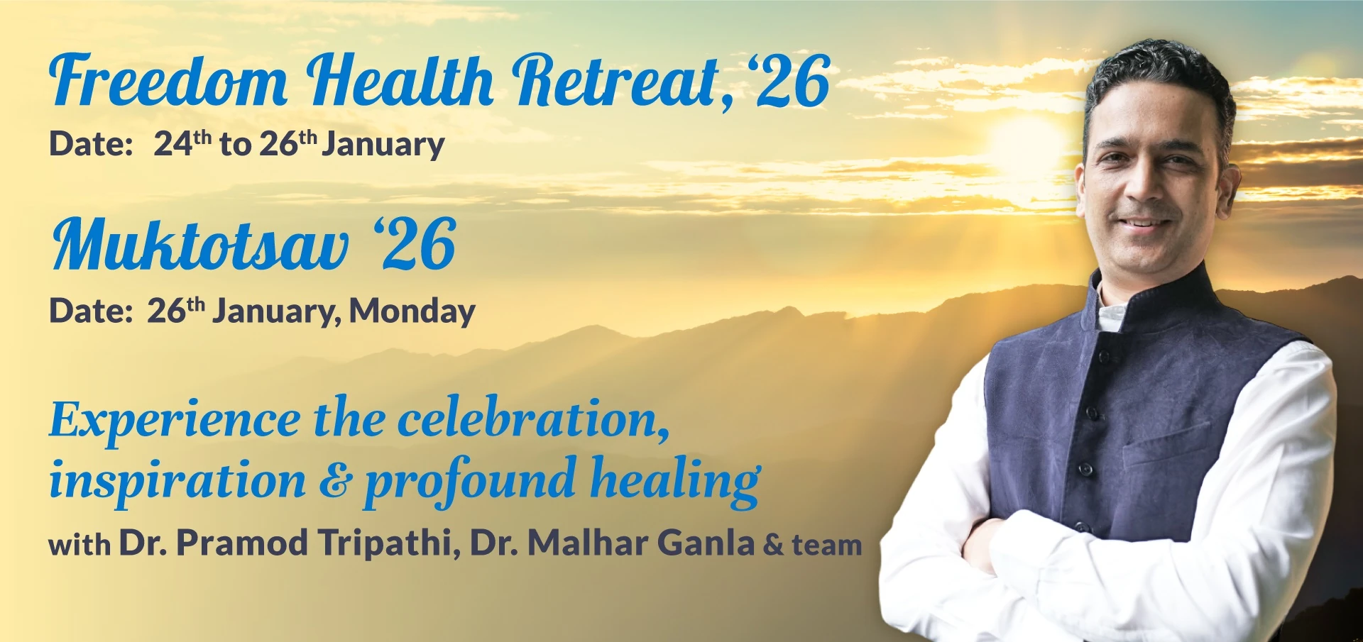 Muktostav and Freedom Health Retreat Program graphic