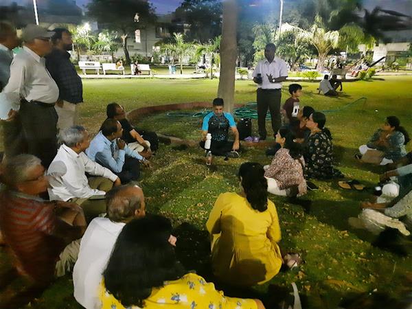 Interacting with Rotary and FFD members in the park