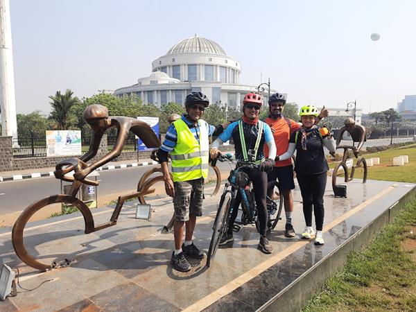 Thank you Thomas ji, Sanjivini ji and Piyush ji for accompanying me for the cycling..🙏🙏🙏